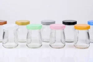 90mlプリン瓶キャップカラー豊富なボトルです
